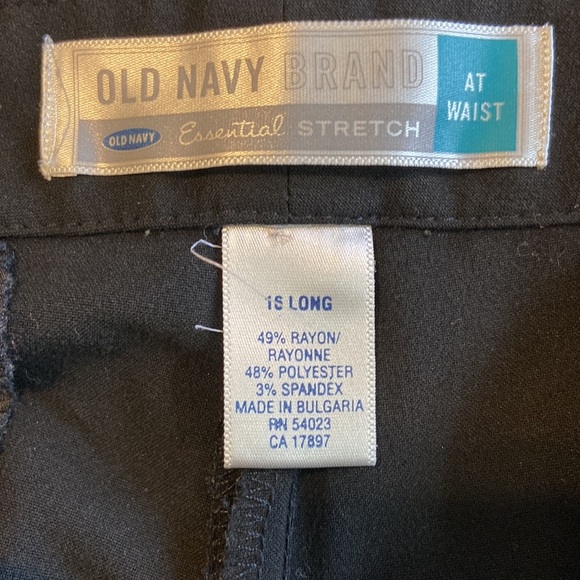 Old Navy Essential Stretch At Waist Woman Black Trouser Size 16 Long - Picture 9 of 10